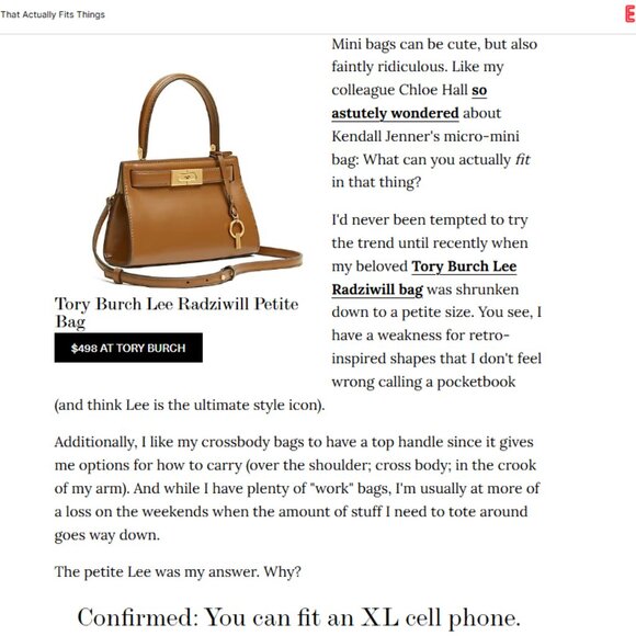 Tory Burch Lee Radziwill Petite Top Handle Canvas/Leather Tote - Picture 9 of 17